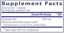 Load image into Gallery viewer, Pure Encapsulations Ashwagandha 500mg 60 capsules