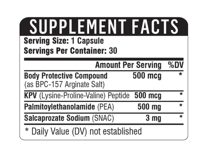 kpv bpc 157 Healthgevity BPC-157+KPV+PEA 500 30 Capsules – The Pharmacist
