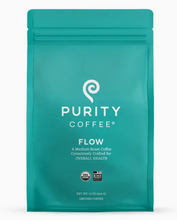Load image into Gallery viewer, Purity Coffee FLOW Medium Roast Ground 12 ounce