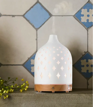 Load image into Gallery viewer, Supernova White Ceramic Ultrasonic Diffuser Light Wood Base