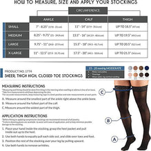 Load image into Gallery viewer, TRUFORM Lites Ladies' Sheer Thigh Highs Large Beige (1774 Moderate Compression)