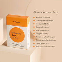 Load image into Gallery viewer, mal paper Affirmation Deck for Kids
