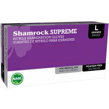 Load image into Gallery viewer, Shamrock Supreme - Nitrile Powder Free Examination Gloves - Large - ONE CASE 1,000 Gloves (10x100)