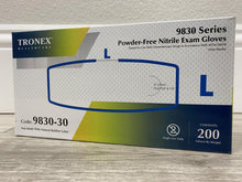 Load image into Gallery viewer, Tronex Large Powder Free Nitrile Exam Gloves (9830-30 Series) - ONE CASE 2,000 Gloves (200 x 10)