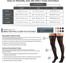 Load image into Gallery viewer, TRUFORM Lites Ladies' Sheer Thigh Highs Medium Beige (1774 Moderate Compression)