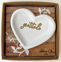 Load image into Gallery viewer, White Heart Gratitude Trinket Dish