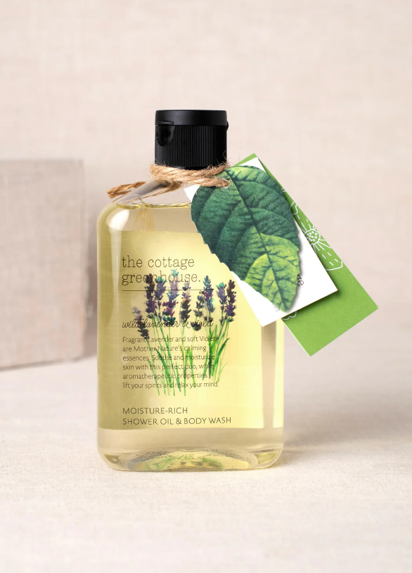 The Cottage Greenhouse Wild Lavender & Violet Moisture Rich Shower Oil & Body Wash 11.5 fl. oz.