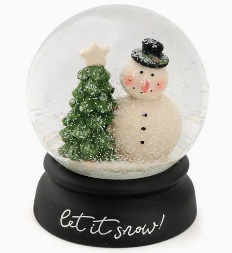 Snow Globe with Snowman & Christmas Tree