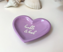 Load image into Gallery viewer, Purple Heart Humble and Kind Trinket Dish