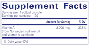 Pure Encapsulations Vitamin A  10,000 IU 120 softgels