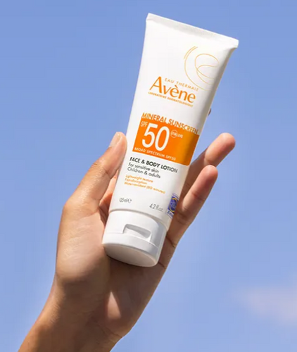Avene Face & Body Lotion Mineral Sunscreen SPF 50 4.2 FL OZ