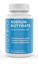 Load image into Gallery viewer, BodyBio Sodium Butyrate 60 capsules
