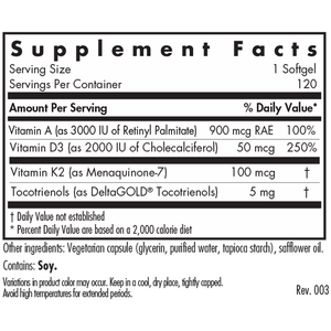 Allergy Research Vitamin D3 2000 IU Complete with A and K