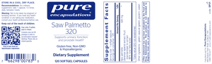 Pure Encapsulations Saw Palmetto 320 Softgels 120  capsules