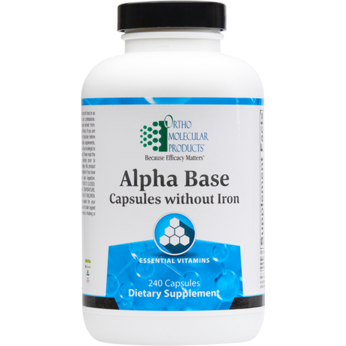 Ortho Molecular Products Alpha Base w/o Iron 240 Capsules