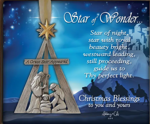 Star of Wonder Christmas Ornament (Nativity Scene)