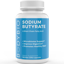 Load image into Gallery viewer, BodyBio Sodium Butyrate 100 capsules
