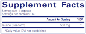 Pure Encapsulations Taurine 1000mg 120 capsules