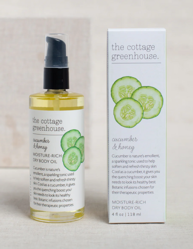 The Cottage Greenhouse Cucumber & Honey Moisture Rich Dry Body Oil 4 fl oz.