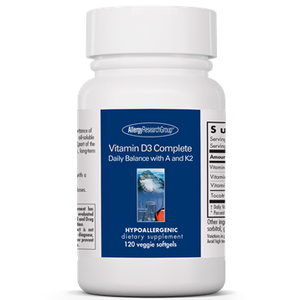 Allergy Research Group Vitamin D3 Complete Daily Balance 2000  with A and K2 60 Veggie Softgels