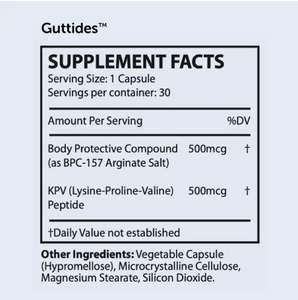 nuBioAge GUTTIDES BPC-157 + KPV 30 Capsules