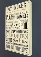 Load image into Gallery viewer, Pet Rules Wall Plaque
