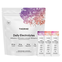 Load image into Gallery viewer, Thorne Daily Electrolytes Variety Pack Blackberry/Strawberry Lemonade/Grapefruit 30 Servings