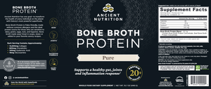 Ancient Nutrition Bone Broth Protein Pure 20 servings