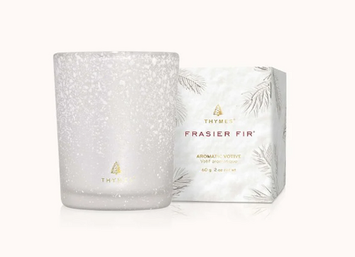 Frasier Fir Flocked Votive Candle 2 oz