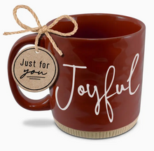 Load image into Gallery viewer, Ceramic Mug Powerful Words Joyful Red 16oz