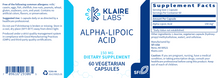 Load image into Gallery viewer, Klaire Labs Alpha-Lipoic Acid