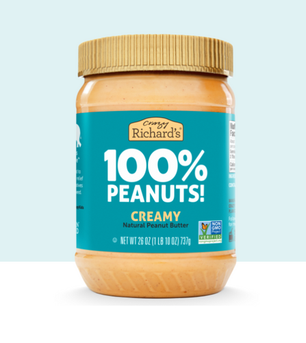 CRAZY RICHARD'S 100% Peanuts All Natural Peanut Butter (Creamy) 26 oz