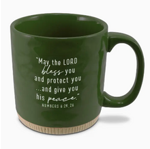 Load image into Gallery viewer, Ceramic Mug Powerful Words Blessed Green 16oz