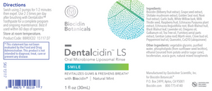 Biocidin Botanicals Dentalcidin Oral Microbiome Liposomal Rinse 1 fl oz