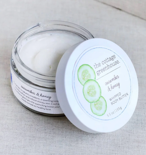 The Cottage Greenhouse Cucumber & Honey Whipped Body Butter 5.5 oz