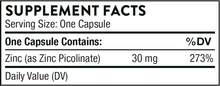 Load image into Gallery viewer, Thorne Zinc Picolinate 30mg 180 caps