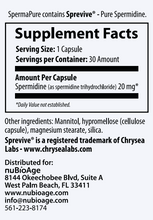 Load image into Gallery viewer, nuBioAge SpermaPure 30 capsules