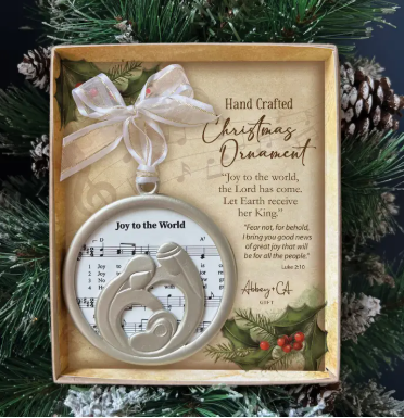 Hand Crafted Christmas Ornament Joy To The World