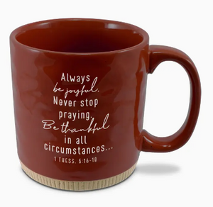 Ceramic Mug Powerful Words Joyful Red 16oz