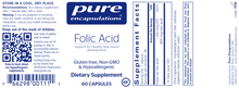 Load image into Gallery viewer, Pure Encapsulations Folic Acid 800 mcg 60 capsules