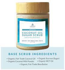 Conscious Coconut Unscented Sugar Scrub 4 ounce jar