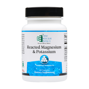 Ortho Molecular Products  Reacted Magnesium & Potassium 60 Capsules