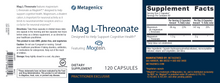 Load image into Gallery viewer, MetaGenics Mag L-Threonate 120 capsules