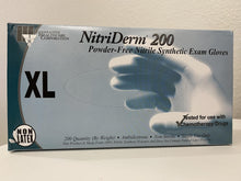 Load image into Gallery viewer, NitriDerm Powder Free Nitrile Synthetic Exam Gloves - XLarge - ONE CASE 2,000 Gloves (10 x 200)