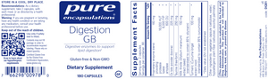 Pure Encapsulations Digestion GB 180 Capsules