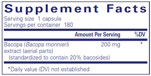 Pure Encapsulations Bacopa monnieri 180 capsules