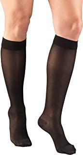 TRUFORM Lites Ladies' Sheer Knee Highs Large Black (1773 Moderate Compression)