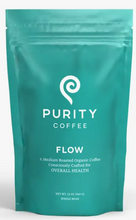 Load image into Gallery viewer, Purity Coffee FLOW Medium Roast Whole Bean 12 ounce