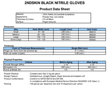 Load image into Gallery viewer, 2ND Skin Nitrile Powder Free Black Gloves - Large - ONE CASE 1,000 Gloves (10 x 100)
