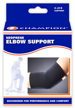 Load image into Gallery viewer, CHAMPION Neoprene Elbow Support Black Small